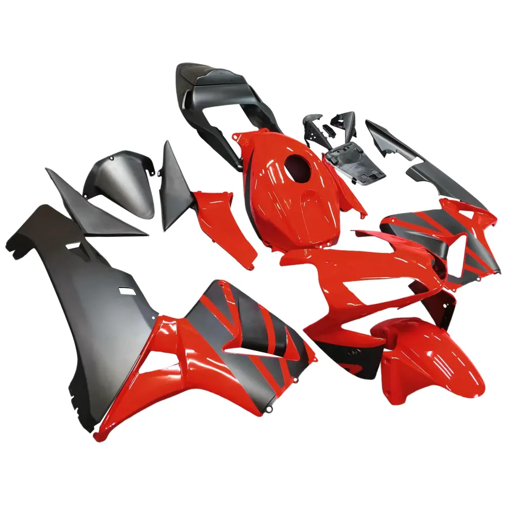 Carenagens 2003-2004 Honda CBR 600 RR Vermelha & Honda Racing Genérico Preto