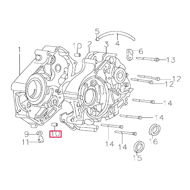 Casquilho centrador cárter motor Pitbike motor 150-3/E 150-5 YX