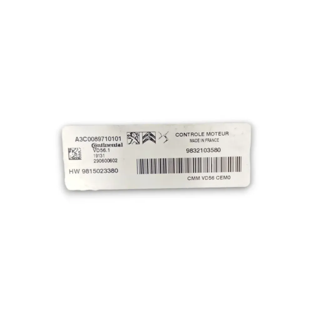 Centralina ECU motor opel grandland x cod. 9832103580 1.2 gasolina (2017 >)