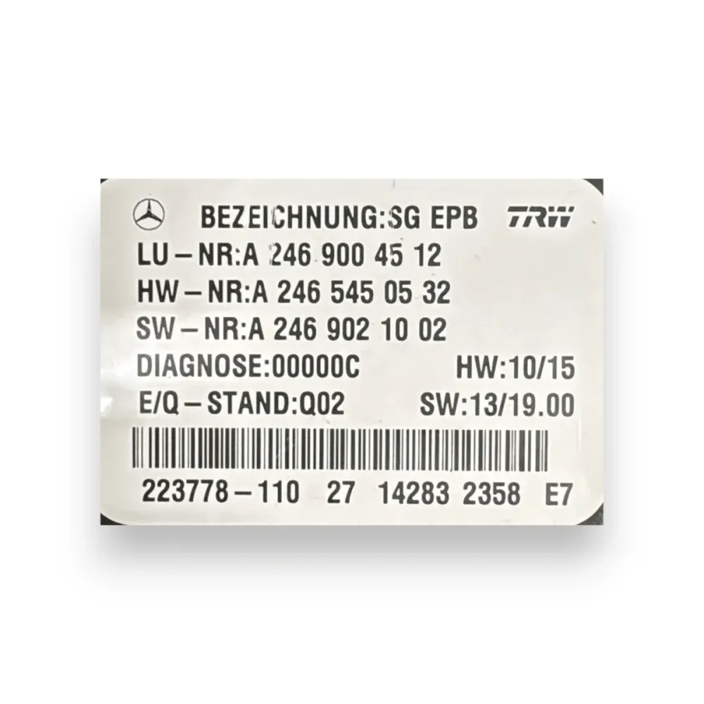 Centralina de travão de estacionamento Mercedes-Benz Classe (W176) cod.223778110 (2012-2018)