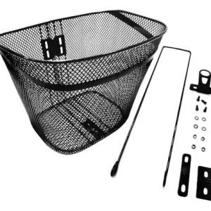 Cestinha Para Bicicleta Aramada Grande C/haste Quadrada