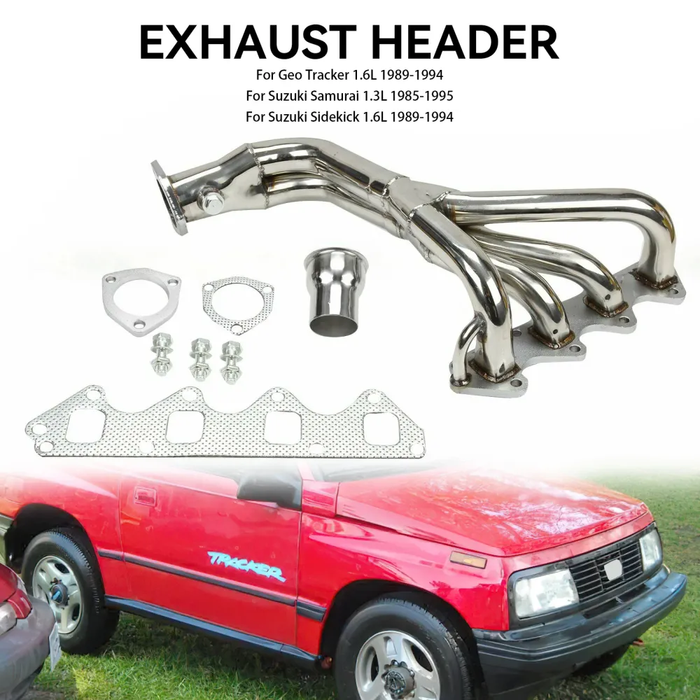 Coletor de admissão de ço inoxidável compatível com Suzuki Samurai & Geo Tracker 1,3L 1,6L L4 86-96