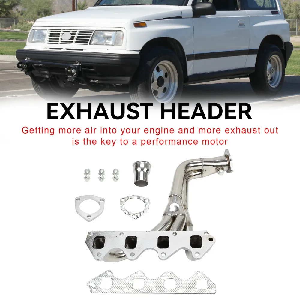Coletor de admissão de ço inoxidável compatível com Suzuki Samurai & Geo Tracker 1,3L 1,6L L4 86-96