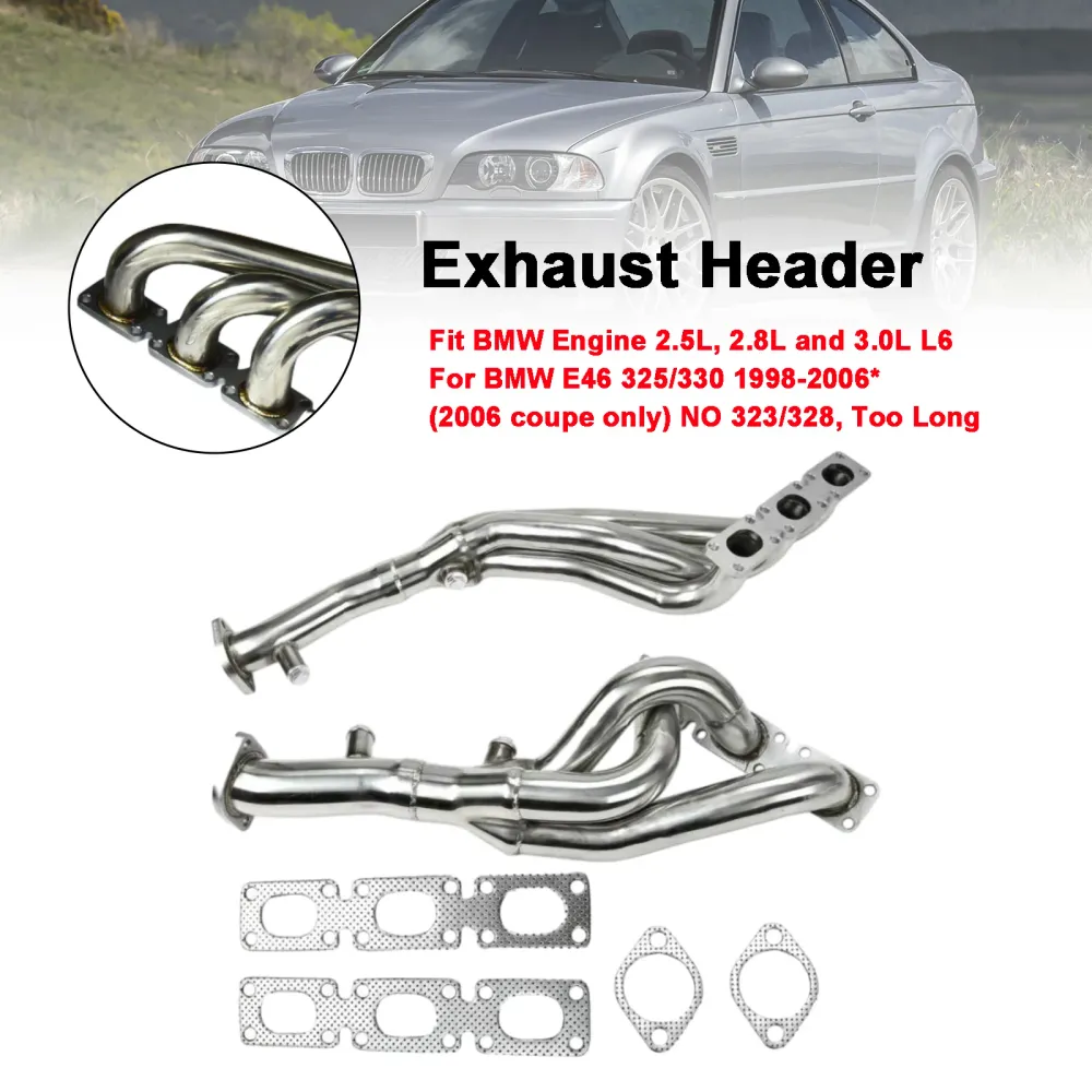 Coletor de cabeçalho de escape FIT BMW E46 E39 Z4 2.5L 2.8L 3.0L L6 2001-2006