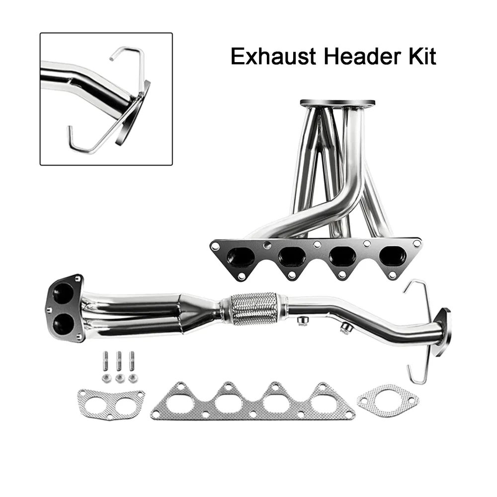 Coletor de cabeçalho de exaustão de ço inoxidável FIT MITSUBISHI LANCER 2002-2007