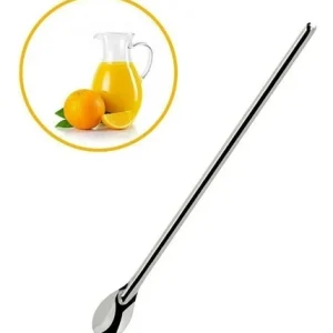 Colher Longa Bailarina Inox Para Mexer Suco Leite Jarra 30cm