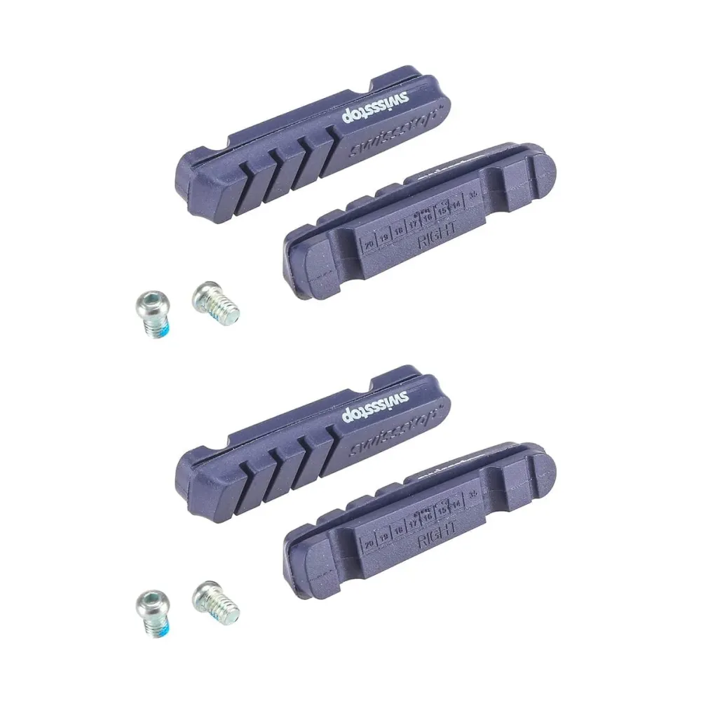Conjunto de 4 patins de alumínio SWISS STOP FLASH EVO azul