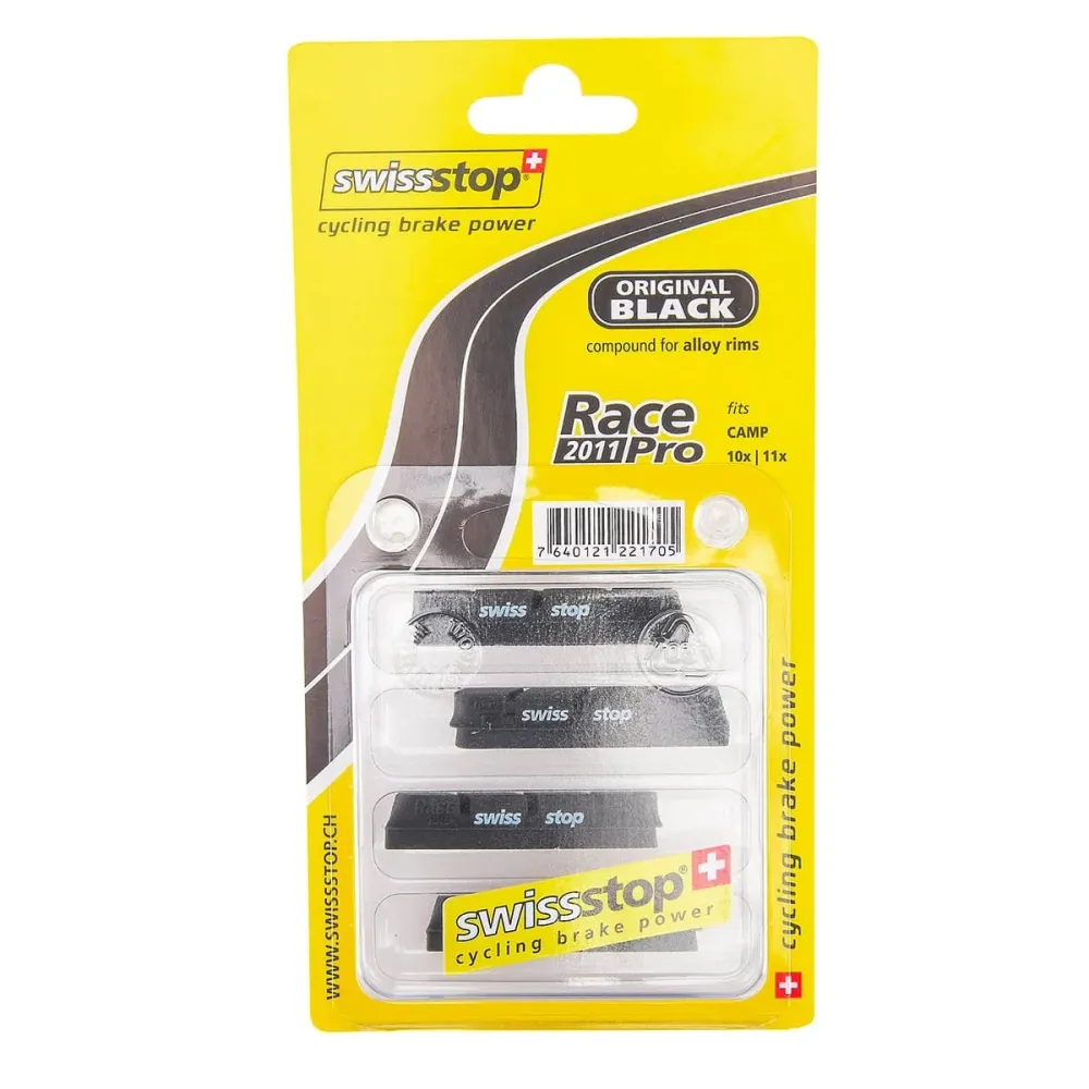 Conjunto de 4 patins SWISS STOP CAMPAGNOLO RACE PRO Alumínio preto