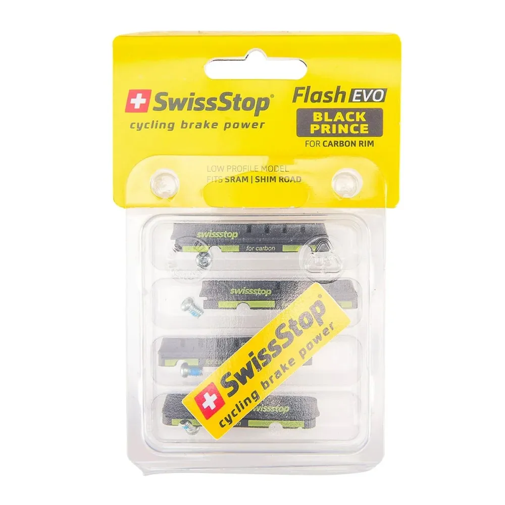 Conjunto de 4 patins SWISS STOP FLASH EVO Carbon Black