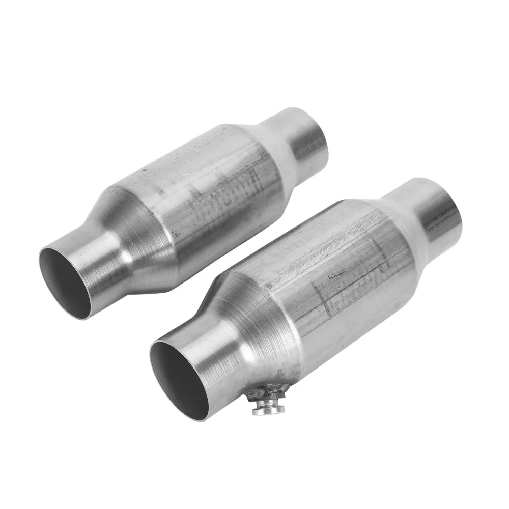 2X 2.5" Conversor catalítico universal de alto fluxo em ço inoxidável 425250 genérico