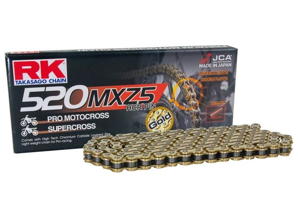 Corrente RK 520MXZ5 Super Reforçada Dourada (120 elos)