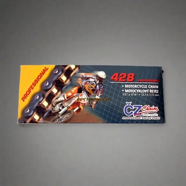 CORRENTE CZ CHAINS 428 PROFISSIONAL REFORÇADA - 126 ELOS
