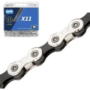 Corrente Kmc 11v X11 Preto Prata 118 Elos