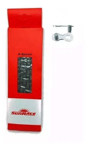 Corrente Sunrace 8V Cnm84 116 Elos Compatível Shimano Sram