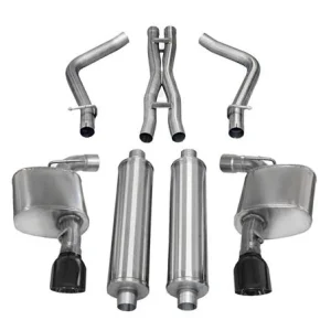 Corsa 2012-2014 Dodge Charger SRT-8 6.4L V8 Black Xtreme Cat-Back Exhaust