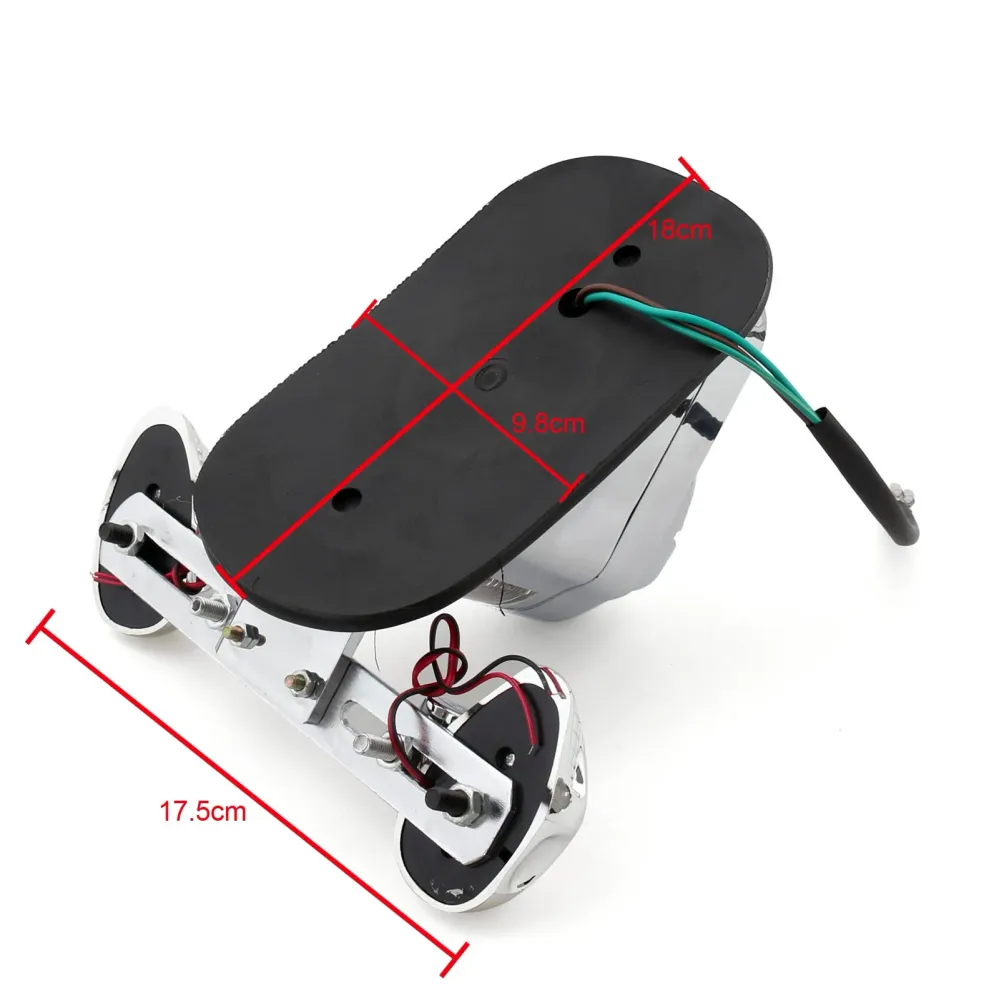 Cromagem cromada crânio integrado para parada de freio gurt sinalizador de sinal para harley genérico