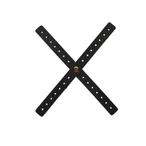 Cruz de Farol Moto Cafe Racer - Em pele preta perfurada