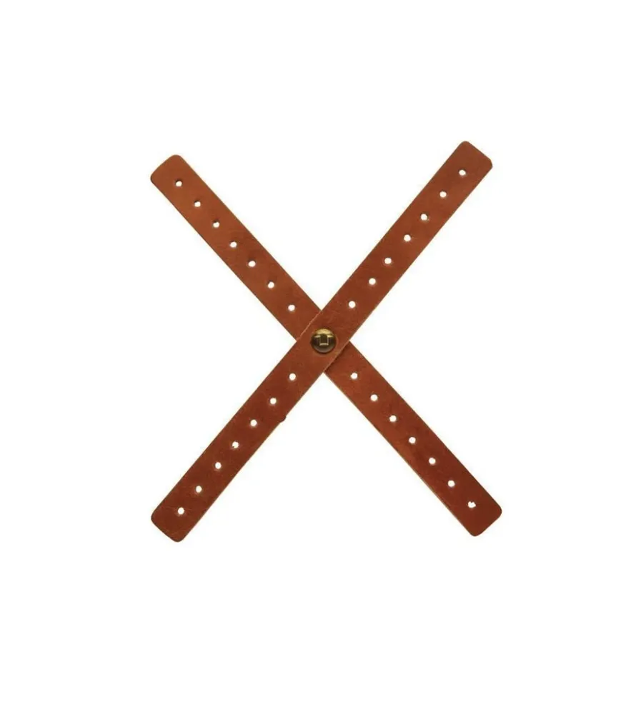 Cruz de Farol Moto Cafe Racer - Em pele Vintage Tan