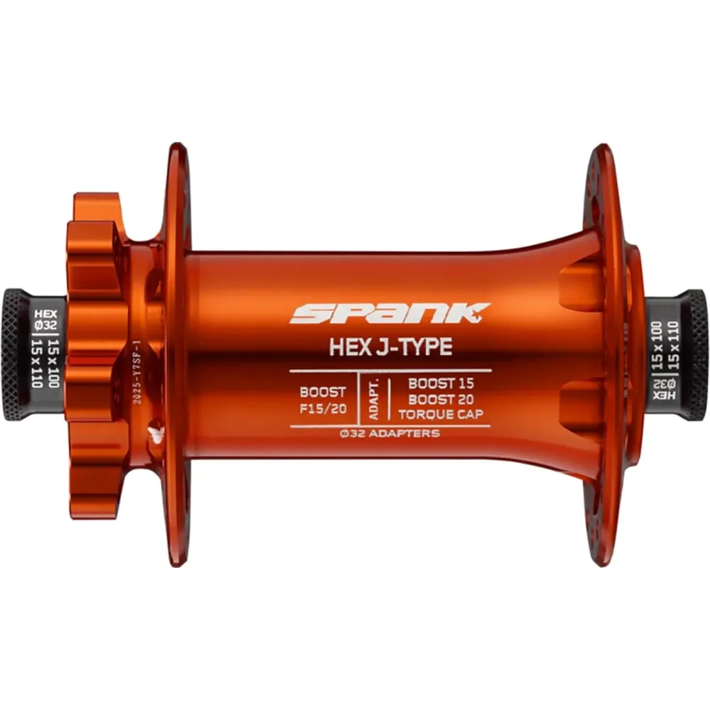 Cubo dianteiro SPANK HEX J-Type 15/20 mm Boost Orange