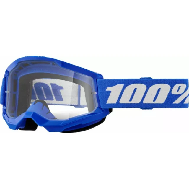 Óculos off-road 100% Strata 2 azul - cristal transparente