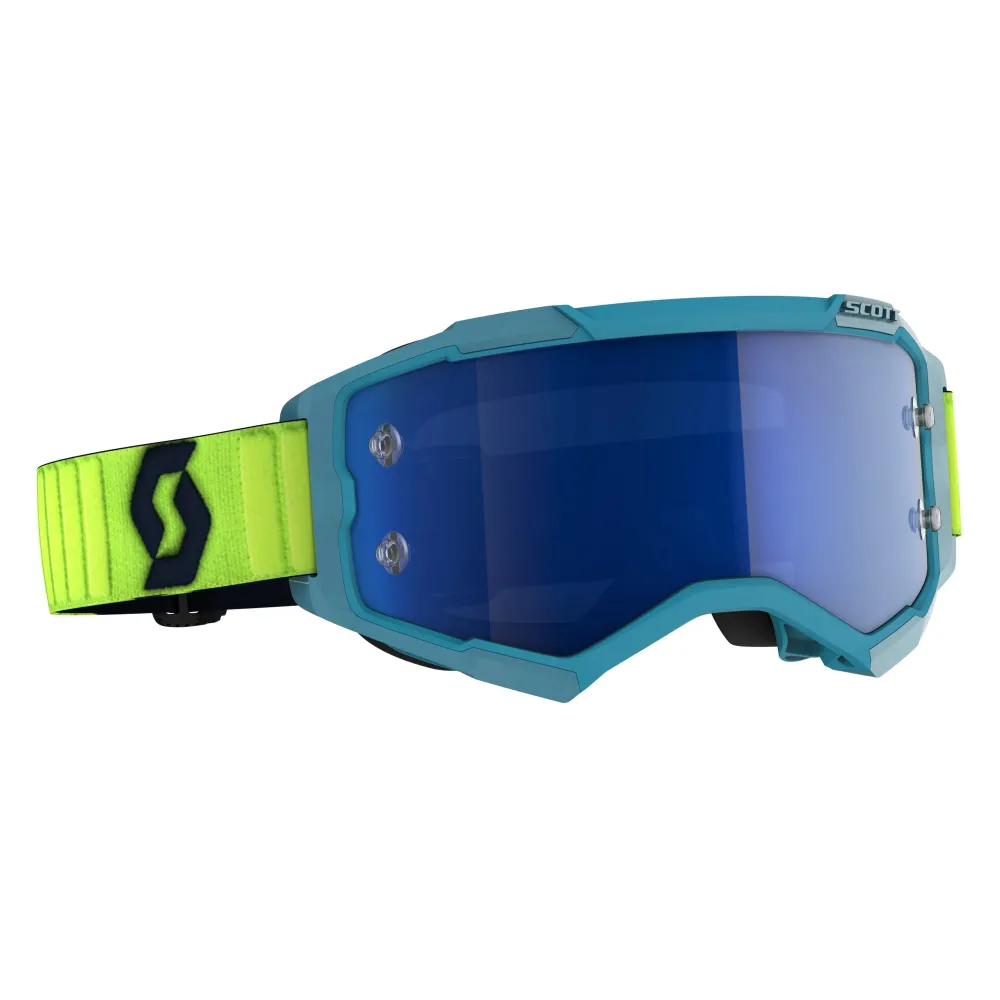 Óculos SCOTT FURY CHROME WORKS Azul/Amarelo néon/Azul eléctrico 2020
