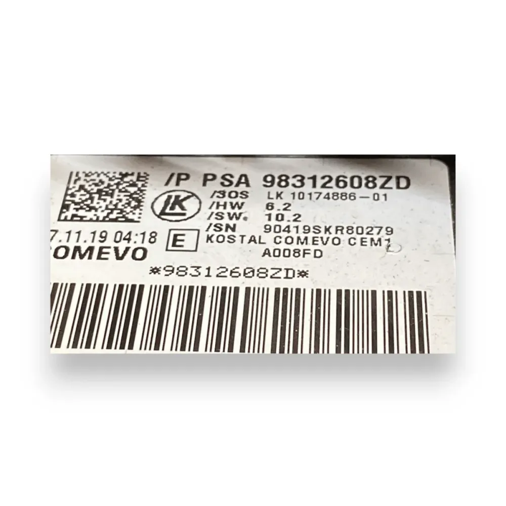 Devioluci + contacto espiralado peugeot 508 cod:98312608zd (2018-)