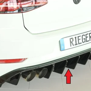 Difusor Rieger VW Golf MK7.5 R 2017+ - Preto Brilhante