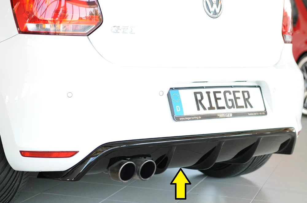 Difusor Rieger VW Polo GTI 2010/2014 - Preto Brilhante