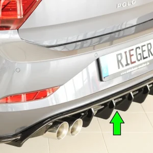 Difusor Rieger VW Polo GTI AW 2021+ - Preto Brilhante