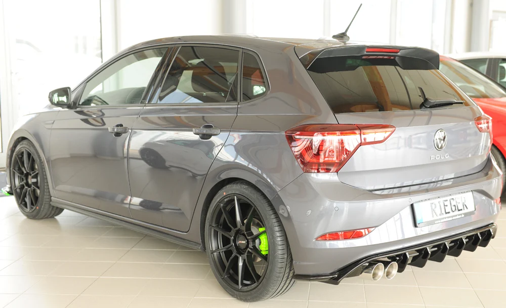 Difusor Rieger VW Polo GTI AW 2021+ - Preto Brilhante