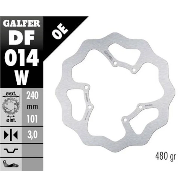 Disco de travão dianteiro wave Honda CR 125 95-07 / CRF 04-14 Galfer