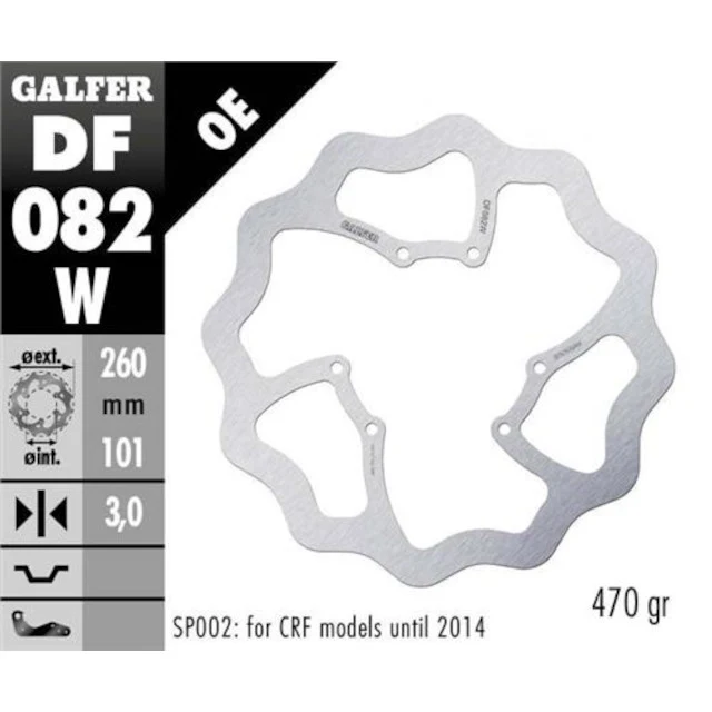 Disco de travão dianteiro wave Honda CRF 250 R 15-23 Galfer
