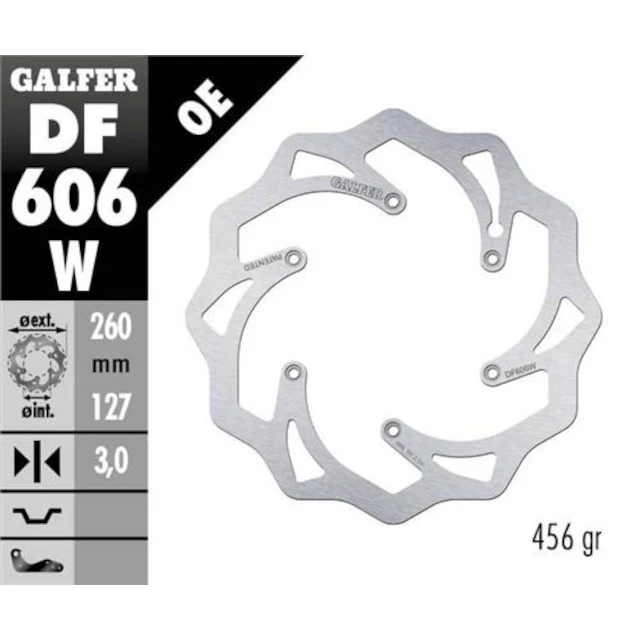 Disco de travão dianteiro wave KTM / Husaberg / Husqvarna 125-250-450-501 Galfer