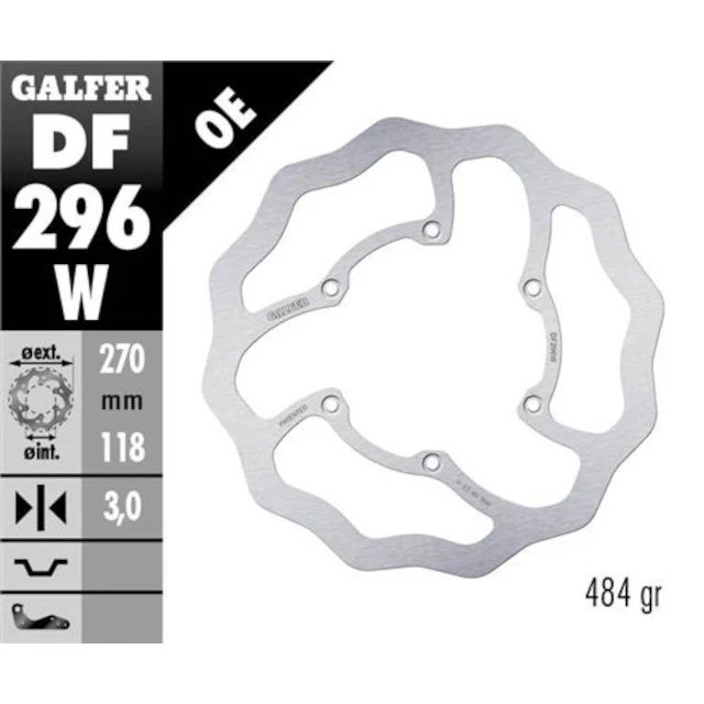 Disco de travão dianteiro Yamaha YZ 125-250-450 >2022 Galfer