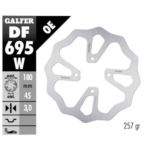 Disco de travão traseiro KTM SX / TC 65 >2023 Galfer