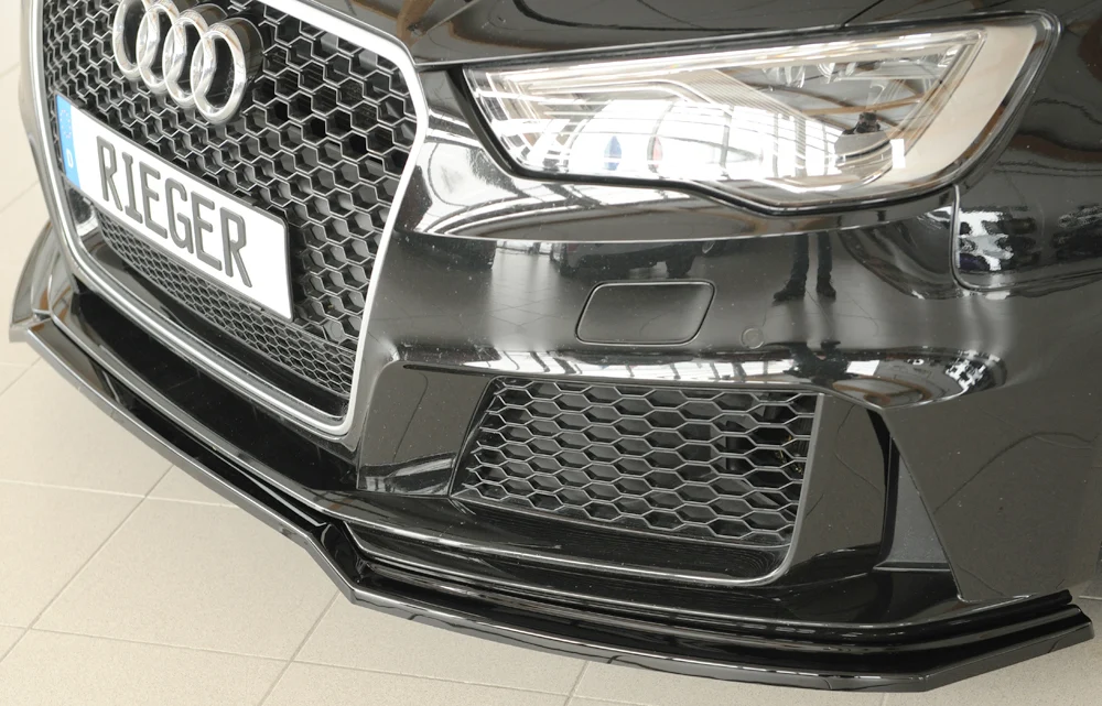 Divisor Frontal Rieger Audi RS3 8V Sportback & Sedan Pré-Facelift - Preto Brilhante