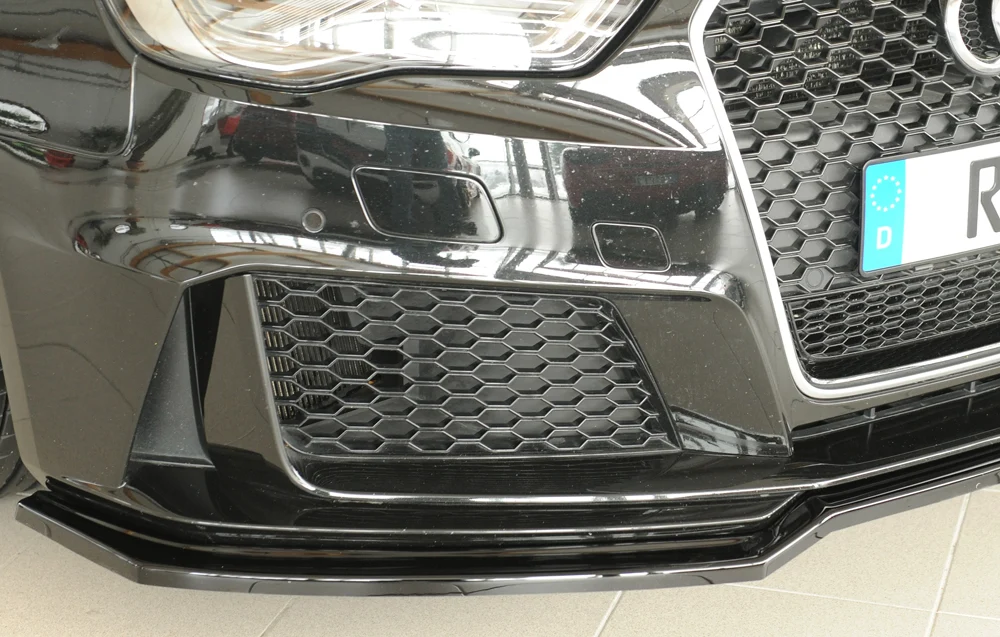 Divisor Frontal Rieger Audi RS3 8V Sportback & Sedan Pré-Facelift - Preto Brilhante