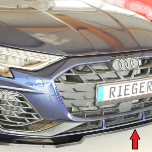 Divisor Frontal Rieger Audi S3, A3 S-Line 8Y 2024+ - Preto Brilhante