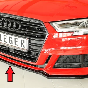 Divisor Frontal Rieger Audi S3, A3 S-Line 8V.2 - Preto Brilhante