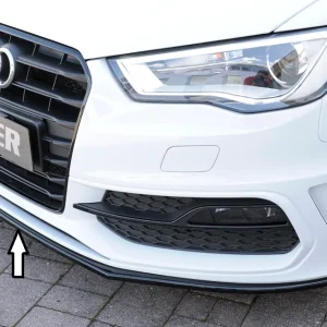 Divisor Frontal Rieger Audi S3, A3 S-Line 8V - Preto Brilhante