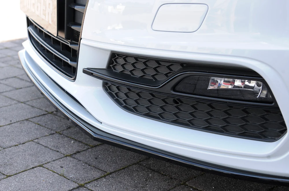 Divisor Frontal Rieger Audi S3, A3 S-Line 8V - Preto Brilhante
