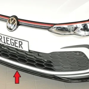 Divisor Frontal Rieger VW Golf MK8 GTI 2020+ - Preto Brilhante
