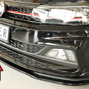 Divisor Frontal Rieger VW Polo AW GTI 2017/2021 - Preto Brilhante
