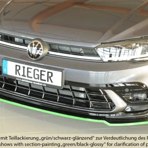 Divisor Frontal Rieger VW Polo AW GTI 2021+ - Preto Brilhante