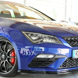 Divisor Frontal Rieger Seat Leon FR/Cupra 5F Facelift - Preto Brilhante