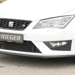 Divisor Frontal Rieger Seat Leon FR/Cupra 5F - Preto Brilhante