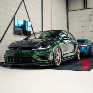 Divisor Frontal Rieger Volkswagen Golf MK7.5 R / R-line 2017+ - Preto Brilhante