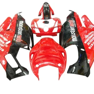 Ducati 999 Vermelha 2003-2004 & Carenagens Black Monster Mob Racing (genéricas