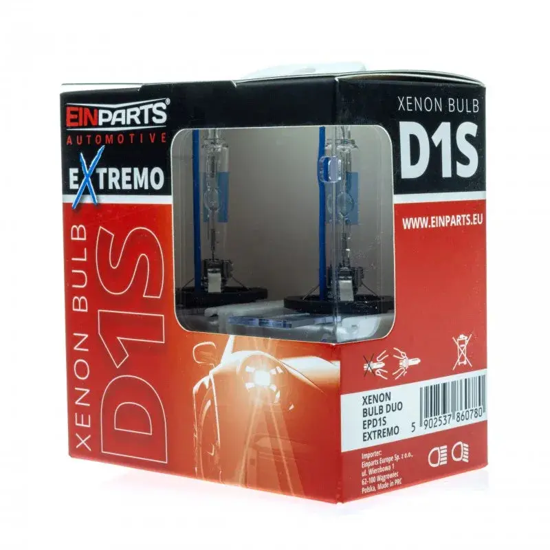 DUOPACK XENON EPD1S EXTREMO 35W 6000K – Pack 2 Lâmpadas D1S