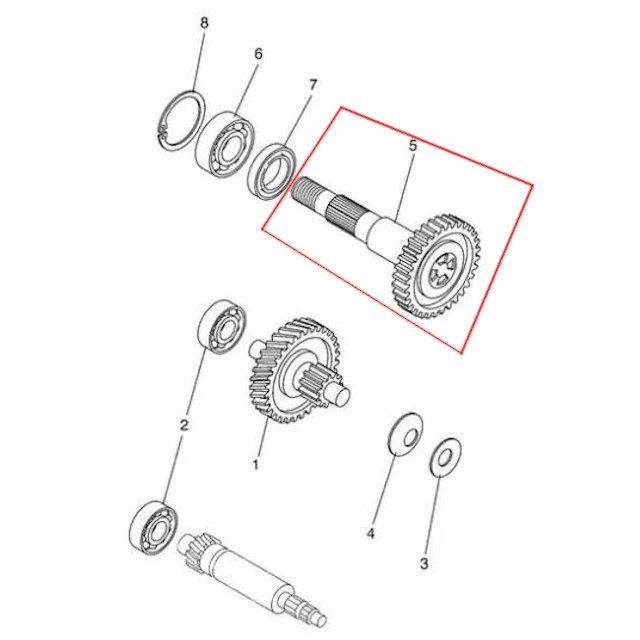 Eixo de transmissão secundário Yamaha Aerox 50 >2016